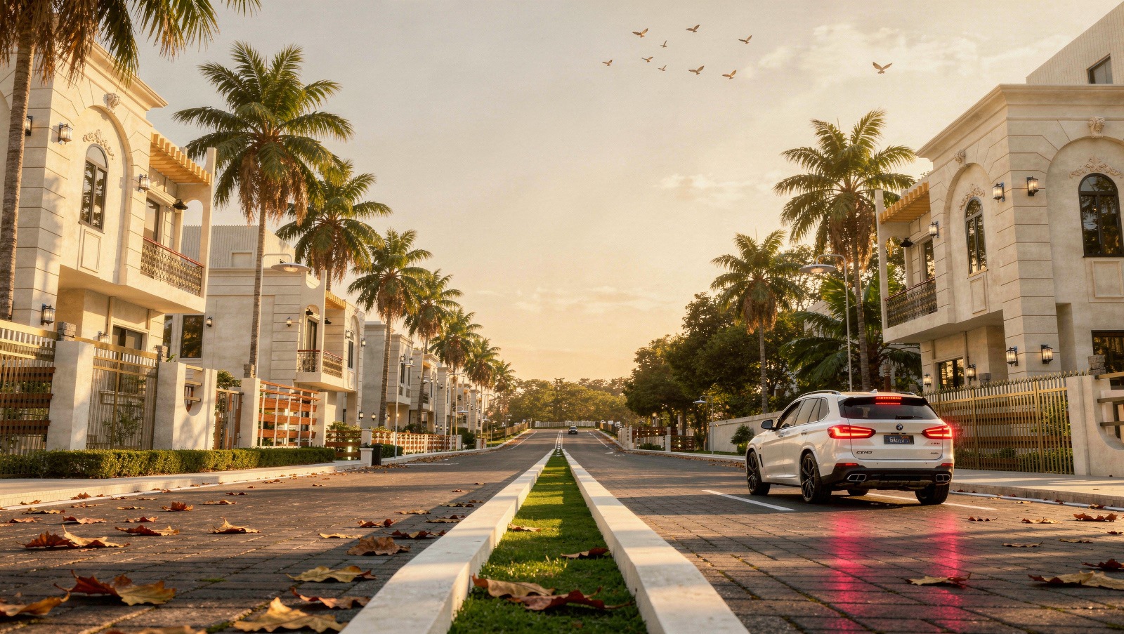 Olfa villa driveway scene