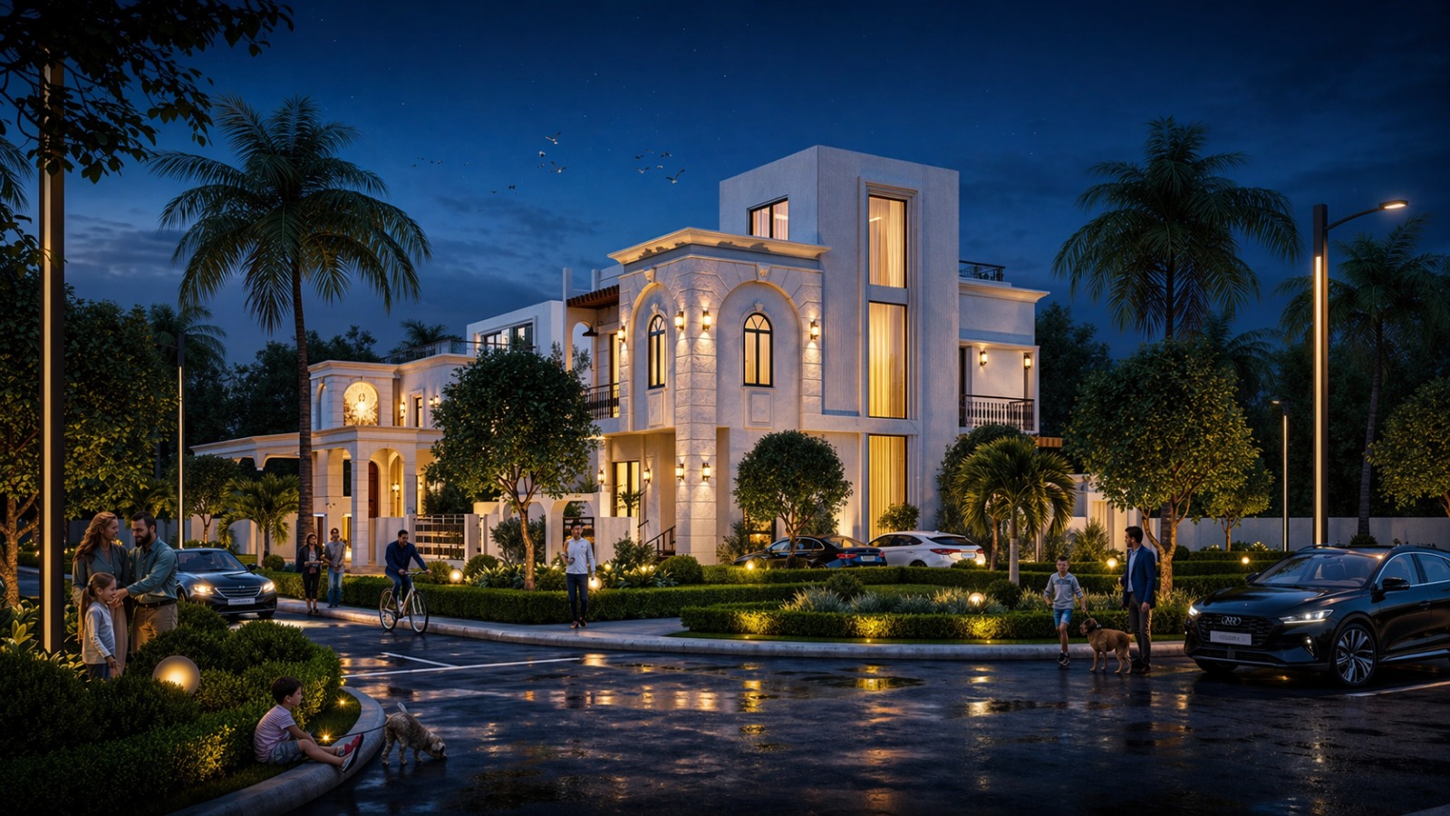 Olfa compound luxury villa street view